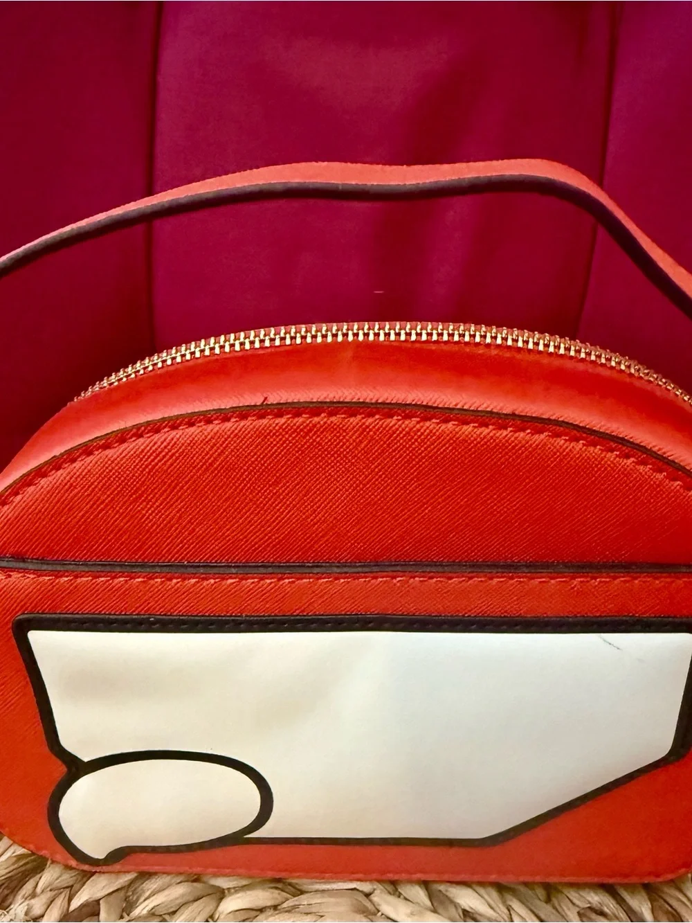 Karl Lagerfeld Paris K/lkonik Red Crossbody Bag with Sunglasses Motif - Picture 2 of 5